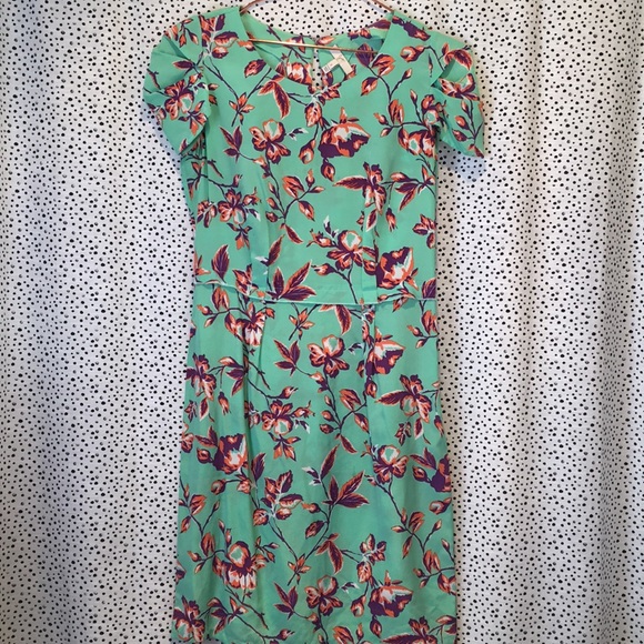 Joie Dresses & Skirts - Joie S 100% silk floral dress mint green